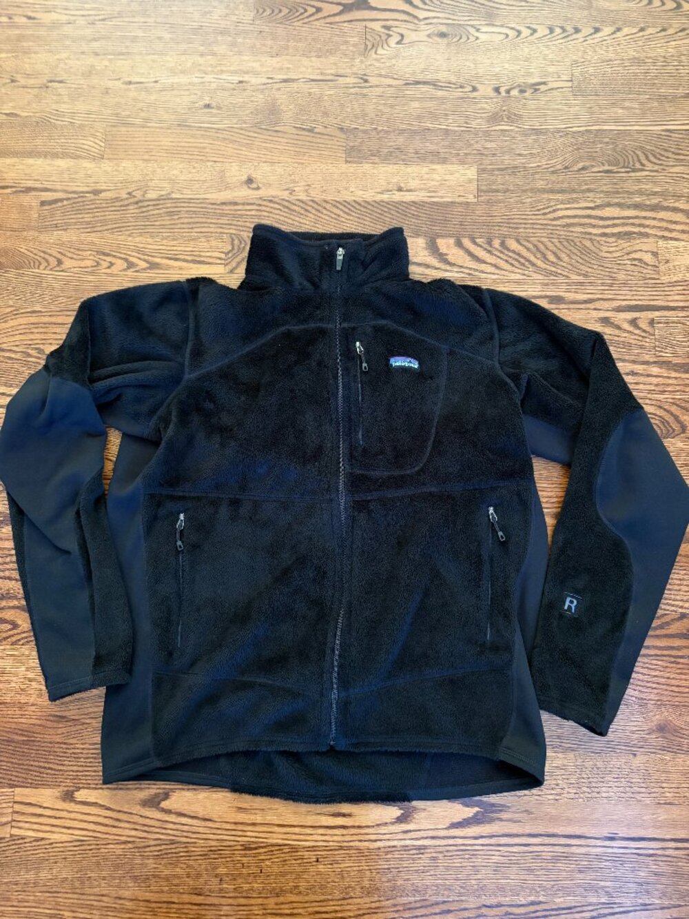 Patagonia Jacket Mens Large Gray R2 Regulator Fleece Full Zip Polartec Stretch